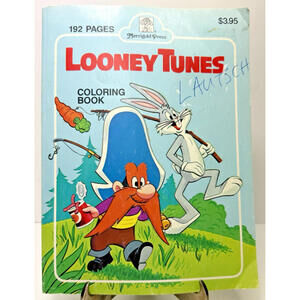 Vtg 88' Looney Tunes Bugs Bunny Yosemite Sam Coloring Book Warner Bros Merrigold
